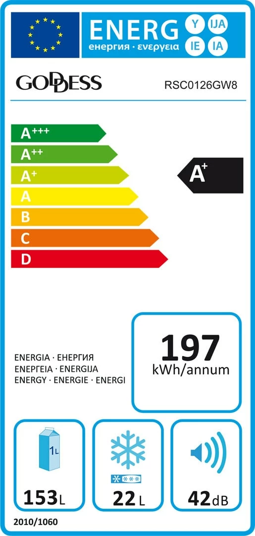 Frigorifer GODDESS GODRSC085GW8SFN