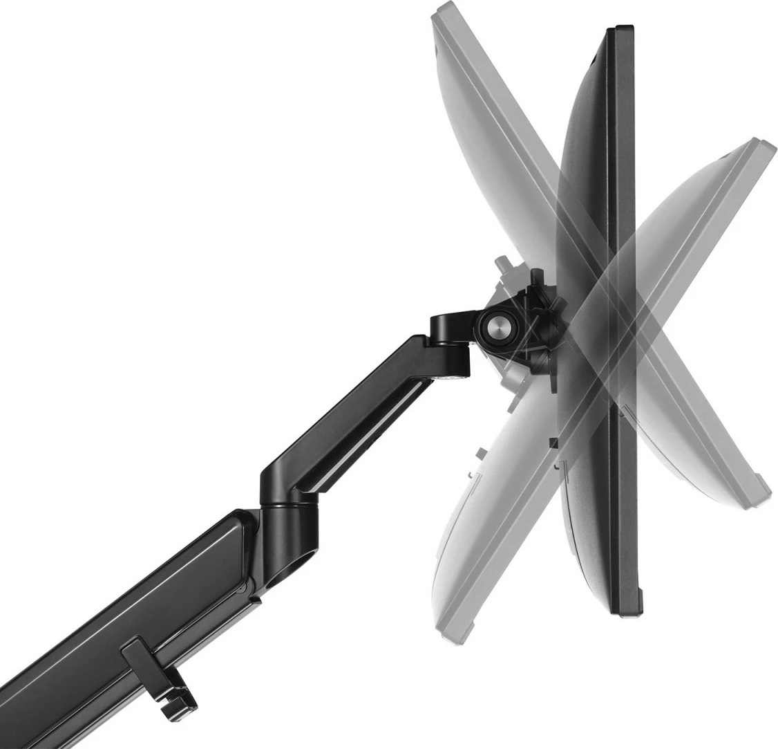 Mbajtëse tavoline për monitor Maclean ER-405B, sustë gazi, e zezë