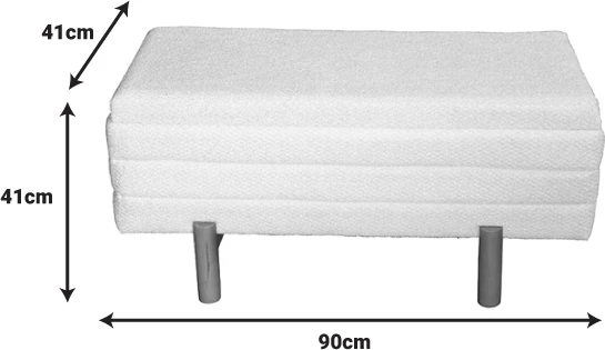 Set dy karrige-trunk Cindy Inart, pëlhurë bouclé, ngjyrë bezhë dhe bardhë