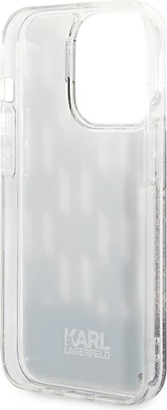 Mbështjellës Karl Lagerfeld KLHCP14XLMNMK për iPhone 14 Pro Max 6.7", i fortë, Liquid Glitter Monogram, zi