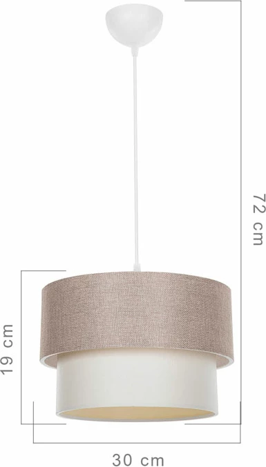 Dritë tavani PWL-1194 Ε27 bezhë D30x19cm