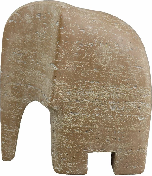 Elefant dekorativ, ngjyrë mjaltë e bardhë, 16.5x9x18cm