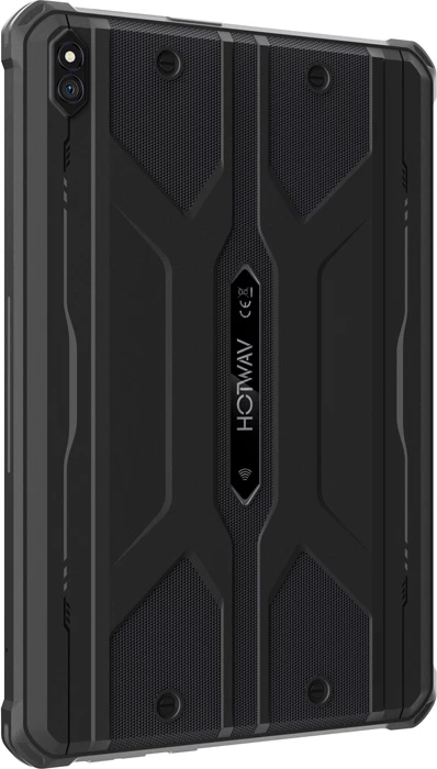 tablet HOTWAV TAB R8 10.1\" HD+ 4GB RAM/128GB 4G LTE Dual SIM Android 14 10800mAh IP68/IP69K MIL-STD-810H, i zi, set me mbështjellës mbrojtës