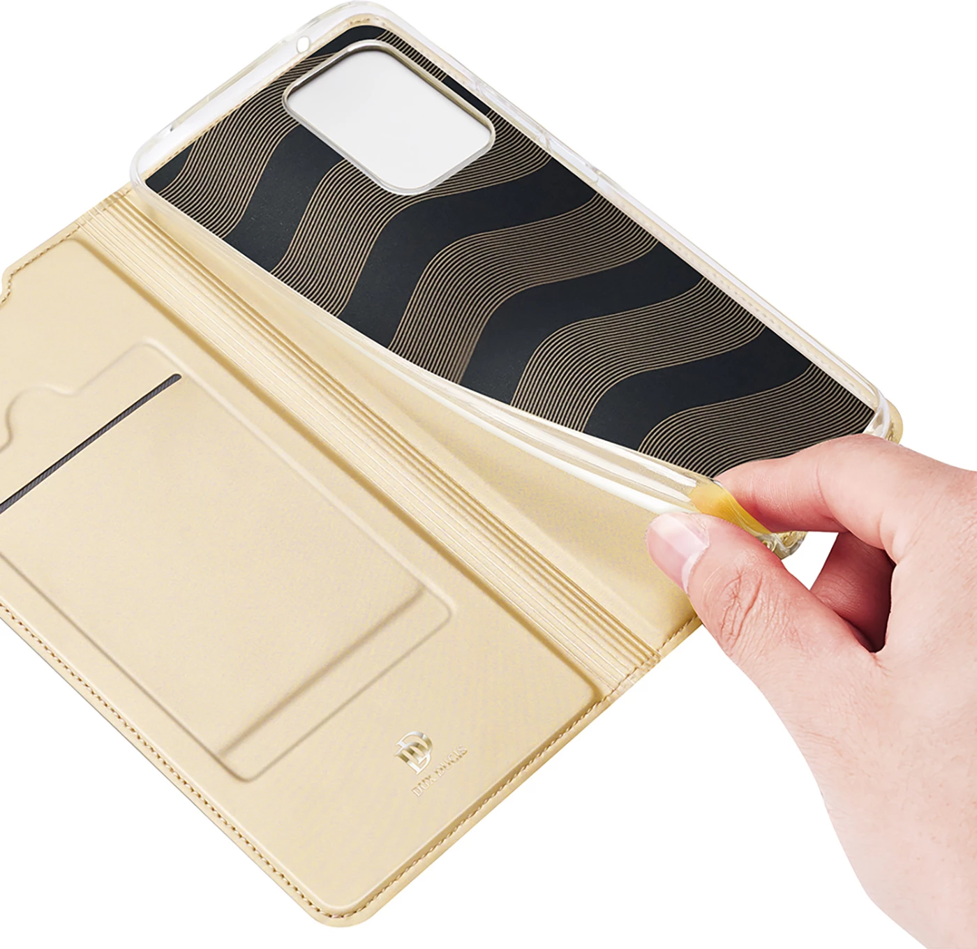 Mbështjellës Dux Ducis Skin Pro për Samsung Galaxy A73, me kapak, Gold