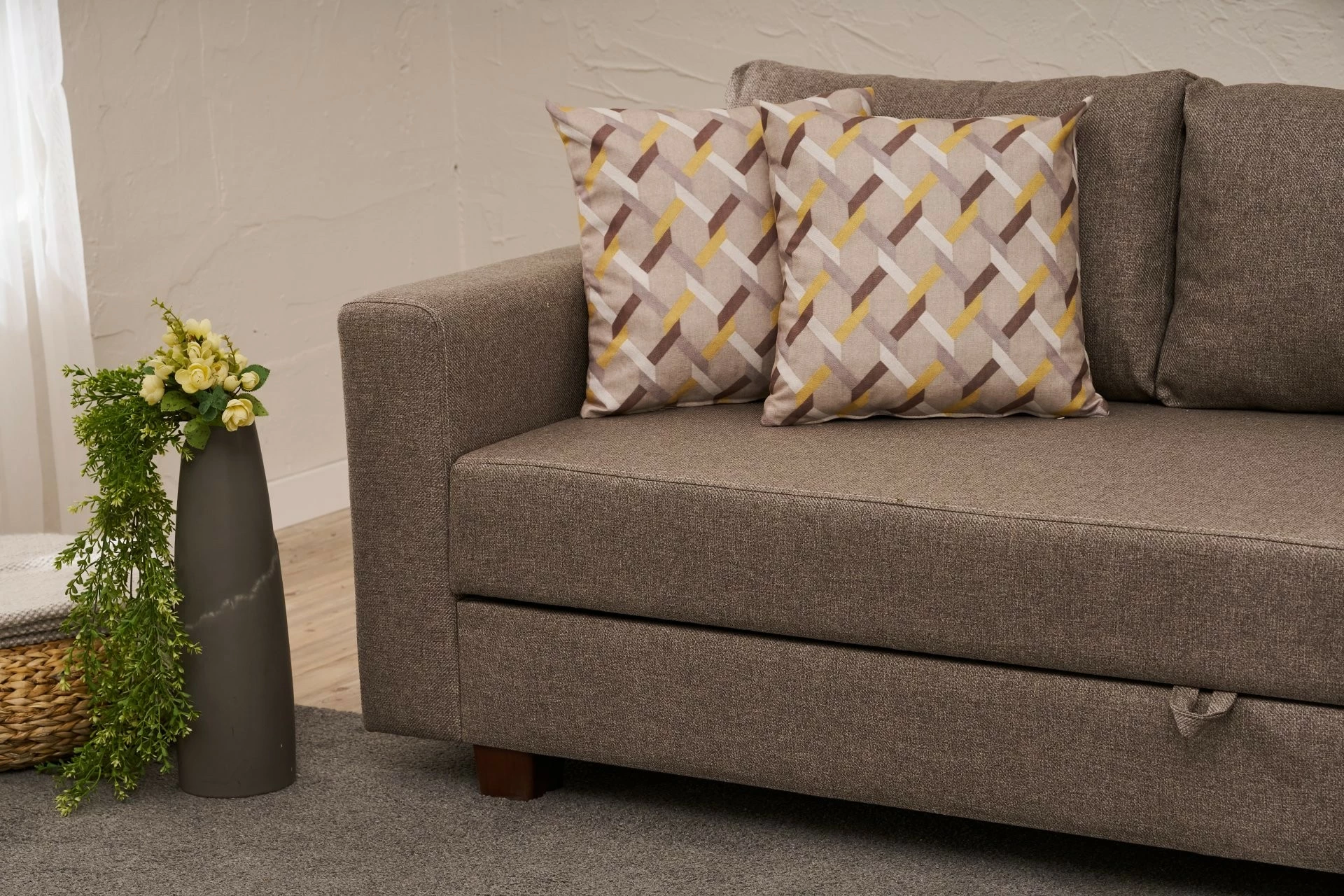 Divan-krevat treshe, ngjyrë kafe, Atelier del Sofa, Aly Arzilla