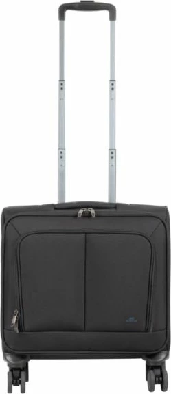 Çantë trolley udhëtimi RIVACASE 8481, 20\", për laptop 15.6\", 25 L, ECO RPET, e zezë