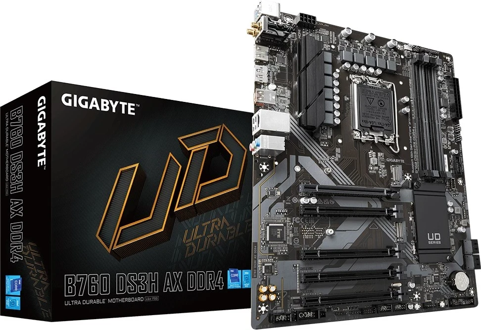 Pllakë amë Gigabyte B760 DS3H AX DDR4, Intel B760 Express LGA 1700 ATX
