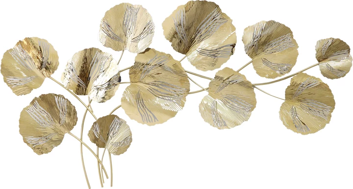 Dekor muri Fleur metalik ngjyrë ari 131x68.5x6cm