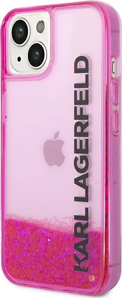 Mbështjellës Karl Lagerfeld KLHCP14MLCKVF për iPhone 14 Plus 6.7", Liquid Glitter Elong, Rozë