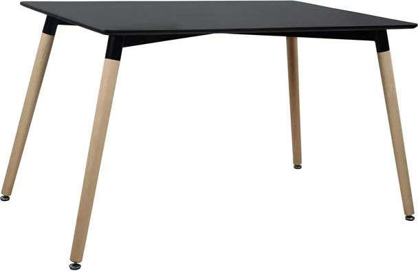 Tavolinë kuzhine, minimaliste, MDF e zezë, këmbë ahu, FH8697.02, 160x90x74,5 cm