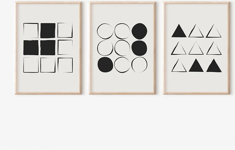 Set pikturash muri Ellene, triptik, print digjital, 33x1.5x48cm