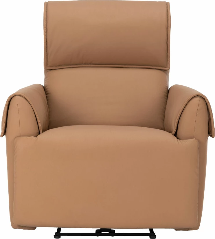 Fotelë relaksuese me recliner elektrik, ngjyrë camel, 88x95x102cm