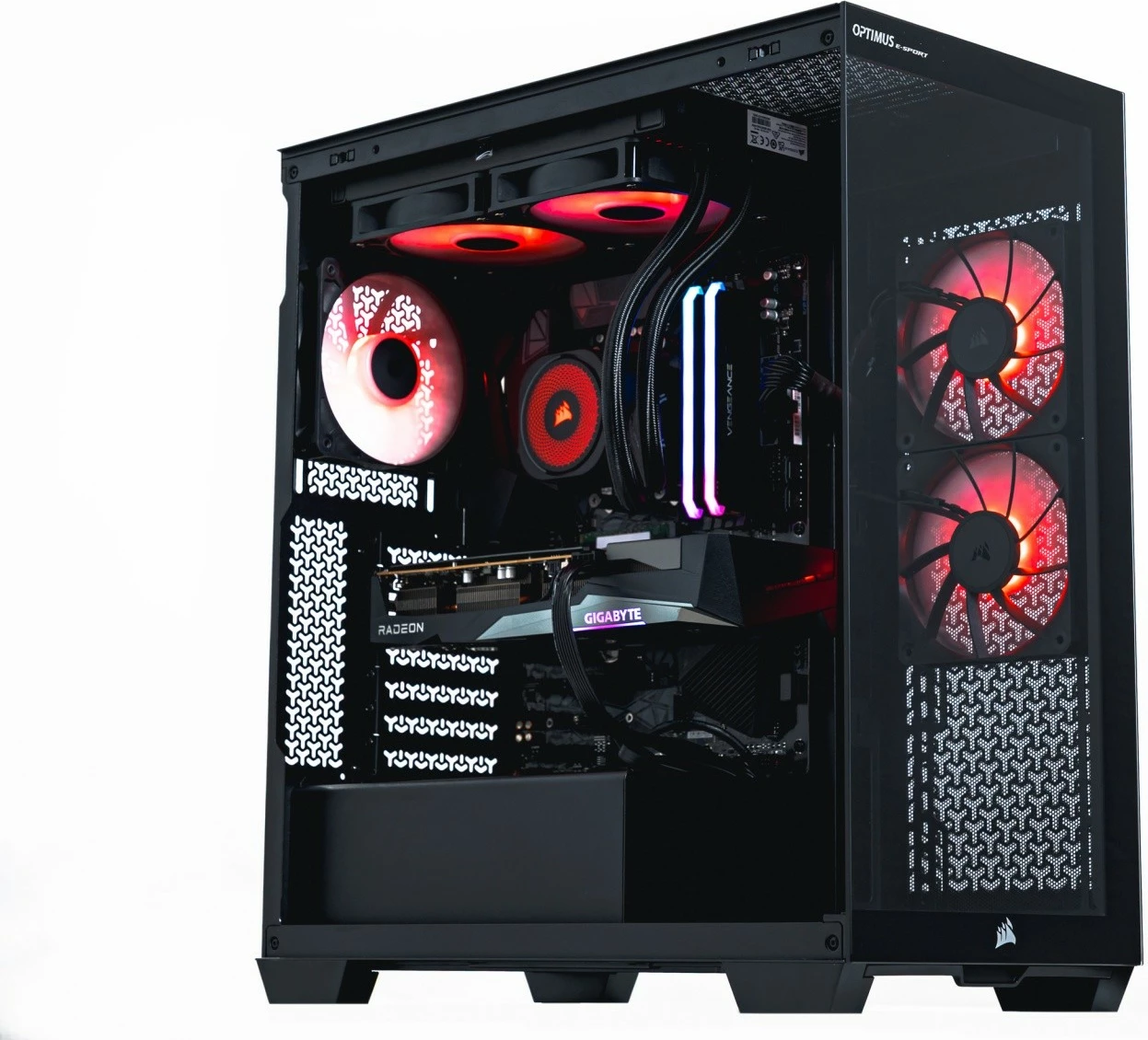 Kasë gaming OPTIMUS E-Sport GA520T-CR7, Ryzen 7 5800X, 16GB RAM, 1TB SSD, Radeon RX 7600, e zezë