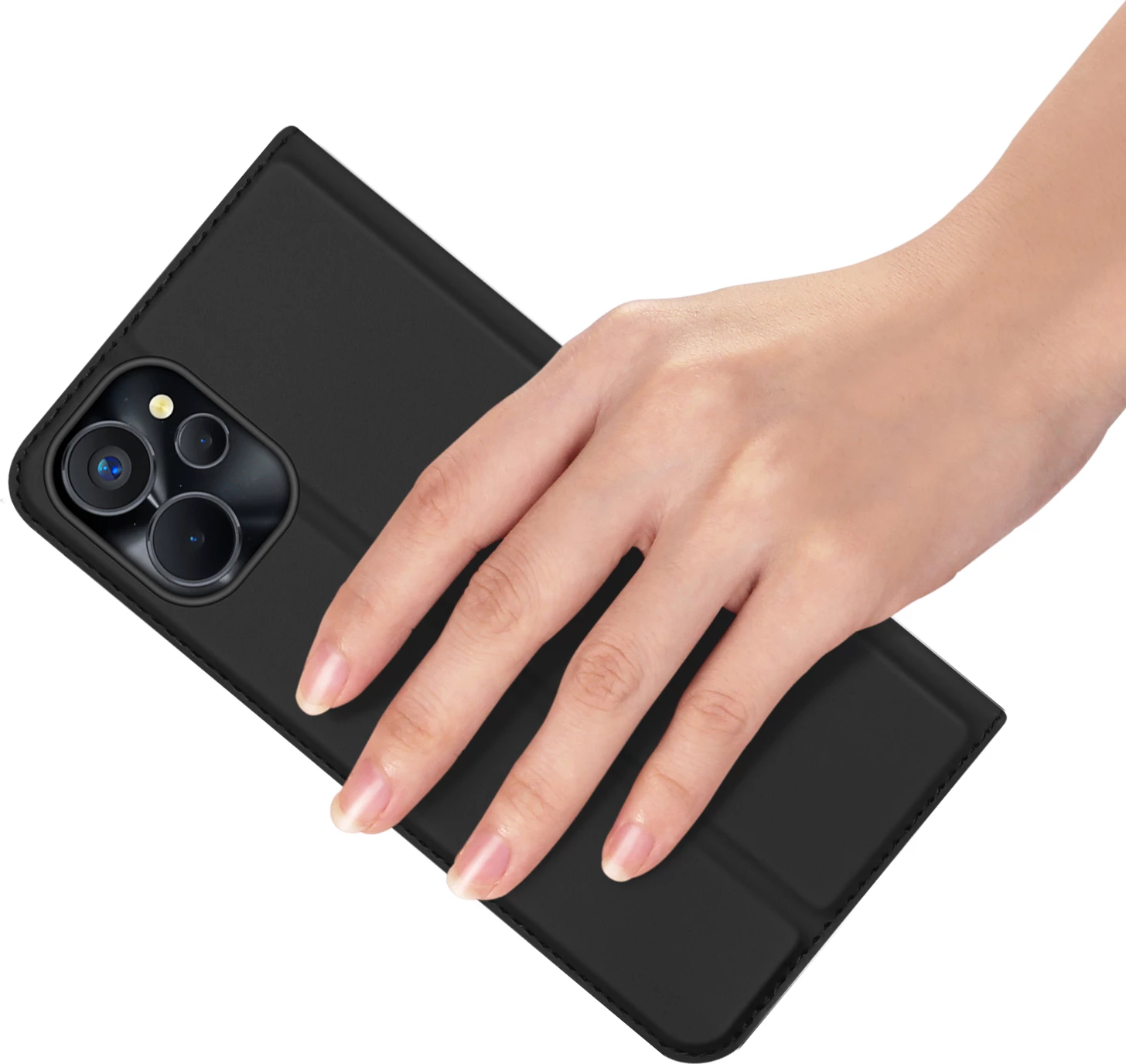 Mbështjellës Dux Ducis Skin Pro për Realme 10 5G / Realme 9i 5G, me kapak, xhep kartele, funksion standi, e zezë