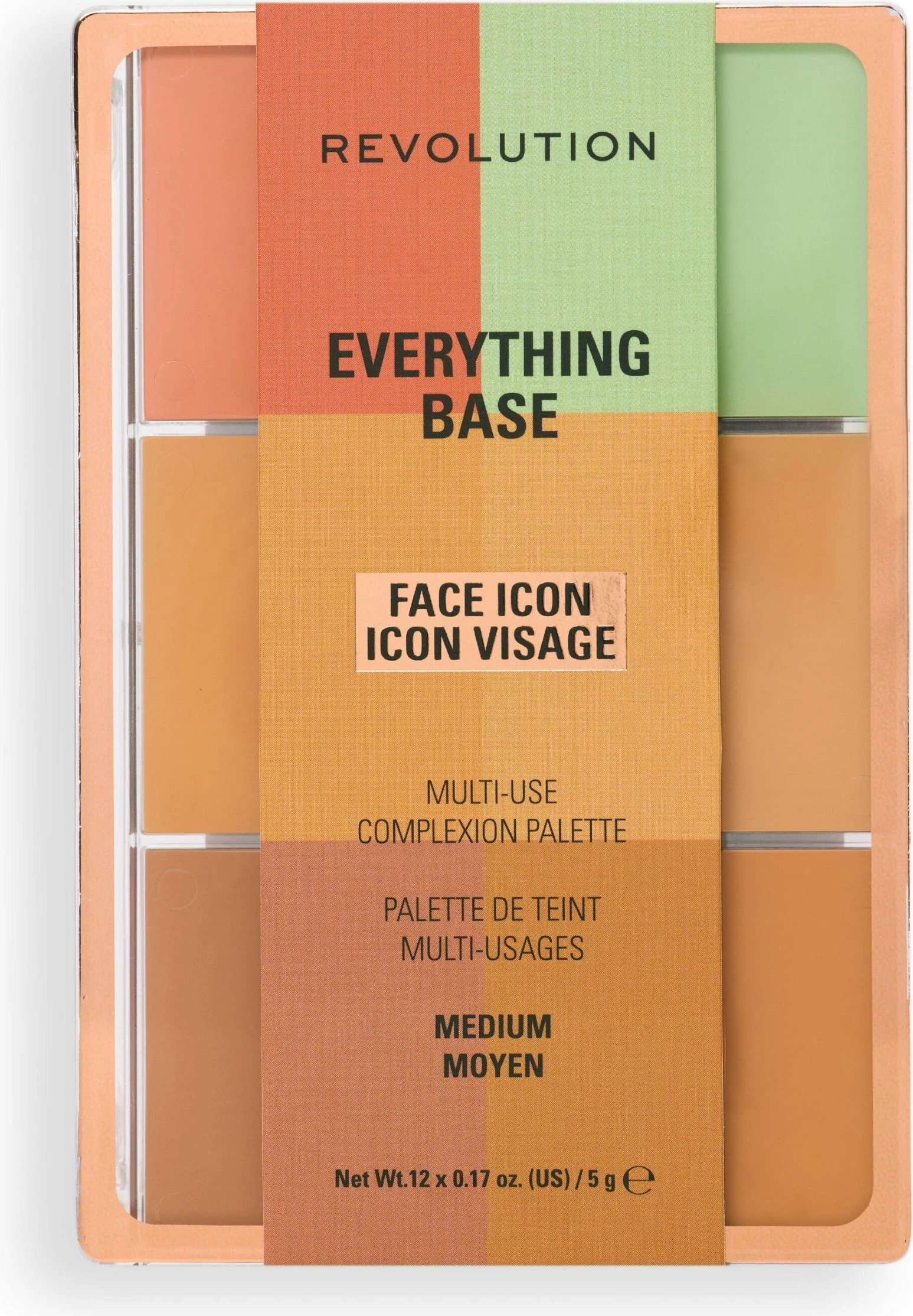 Revolution Everything Base Face Icon Complexion Palette Medium