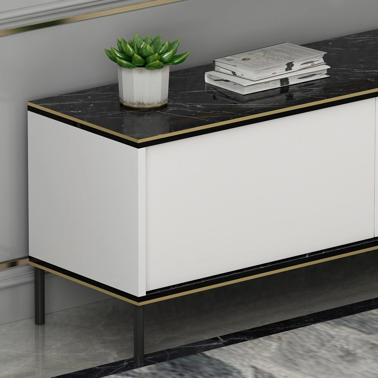 Komodë TV Hanah Home, Imaj - e bardhë