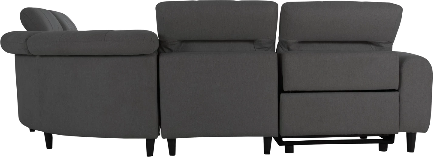 Këndore me 5 pjesë, 2 ulëse me recliner elektrik, ngjyrë gri, ORACLE FH3290.01, 293x293x98cm