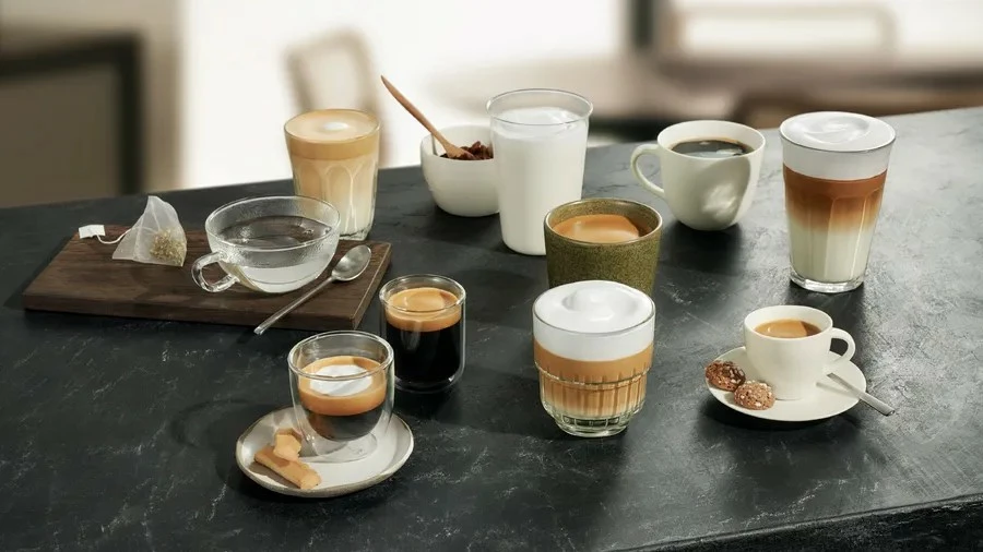 Aparat espresso automatik Siemens EQ500 TP515R02, 1500W, 15 bar, depo kokrrash 270g, rezervuar uji 1.9L, argjend/bardhë