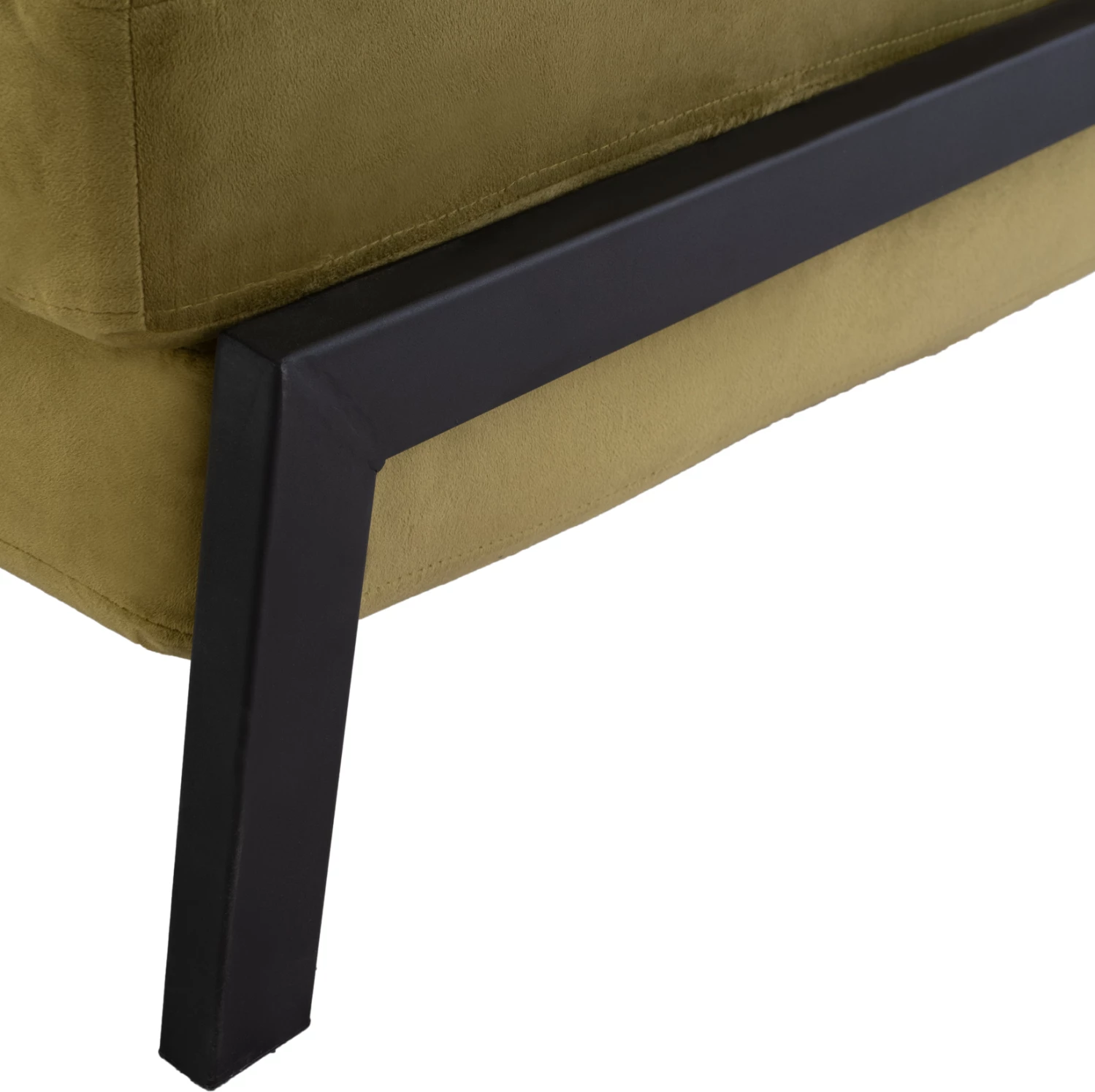 Shtrat divan kadife, ngjyrë ulliri, FH3079.13, 150x87x79 cm