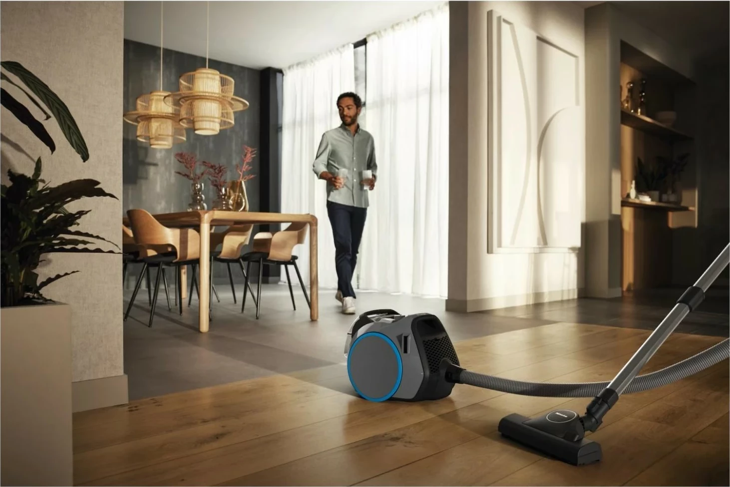 Kasë fshesë Miele Boost CX1 PowerLine, pa qese, 890W, gri