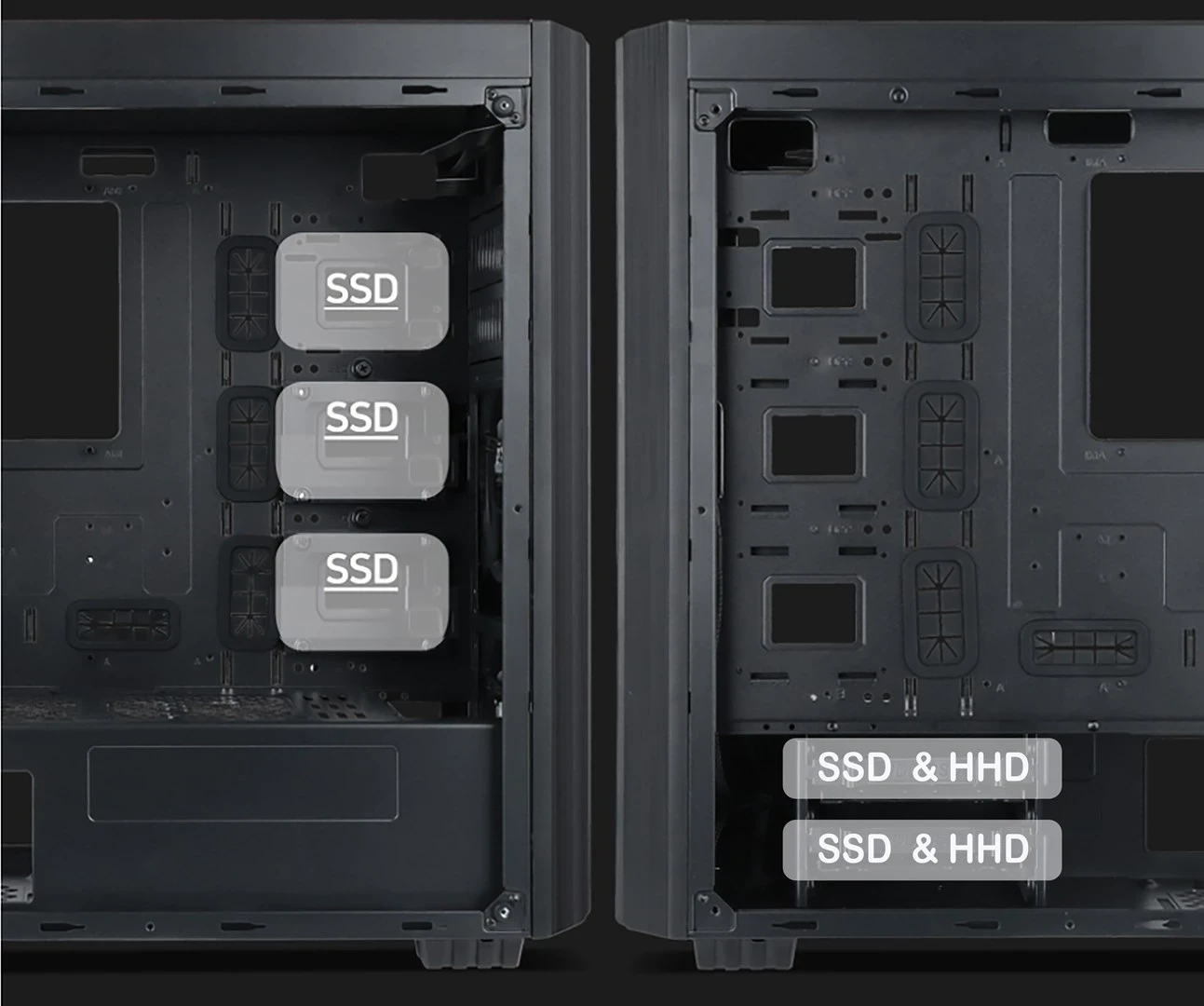 Kasë Kompjuteri GEMBIRD Fornax K500, Midi Tower, e Zezë