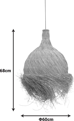 Llambë tavani Cazin Inart, ngjyrë natyrale, D60x68cm