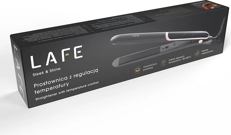 Prostownicë flokësh Lafe Sleek & Shine, pllaka qeramike, 35W, gri