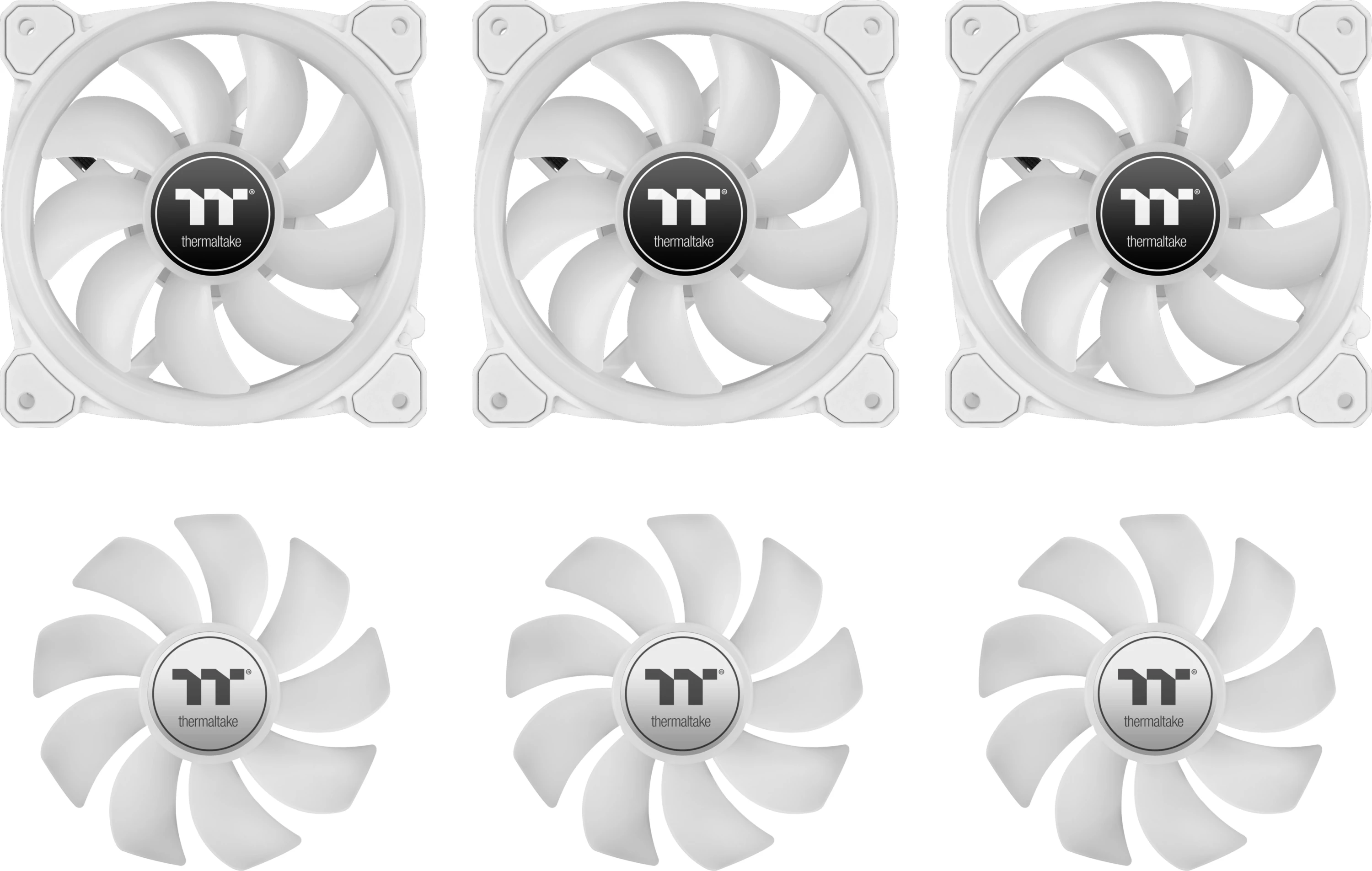 Ventilator kompjuteri Thermaltake SWAFAN 12 RGB TT Premium Edition 120mm, 3 copë, i bardhë