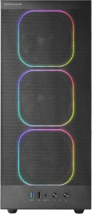 Kasë TACENS MARS MC-NEBULA Midi Tower ATX/Micro ATX/Mini ITX, 4x ARGB 120 mm, panel xhami i temperuar, e zezë