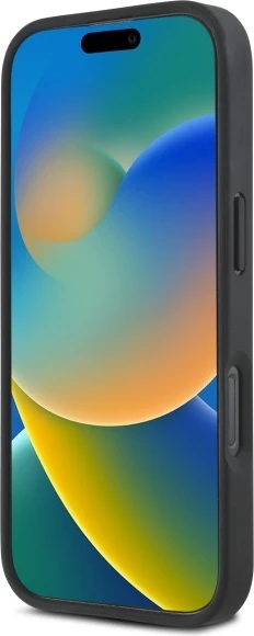 Mbështjellës DKNY Repeat Pattern Stack Logo MagSafe për iPhone 16 Pro Max, i zi