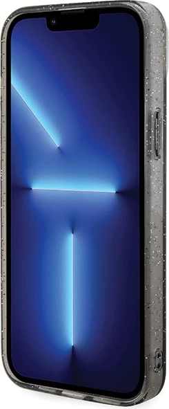 Mbështjellës Karl Lagerfeld Karl&Choupette Glitter MagSafe për iPhone 15 Plus, i zi