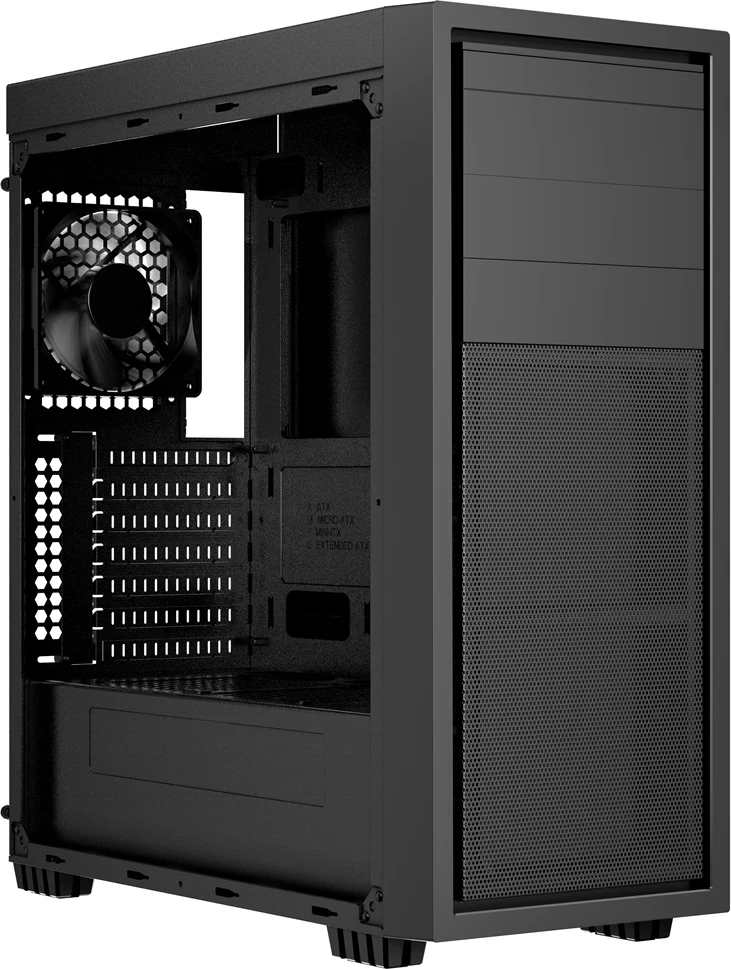 Kasë Kompjuteri GEMBIRD Fornax K500, Midi Tower, e Zezë