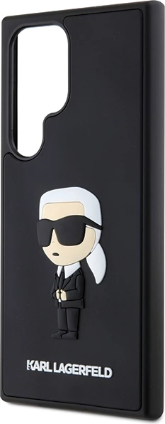 Mbështjellës Karl Lagerfeld 3D Rubber Ikonik për Samsung Galaxy S24 Ultra, i zi