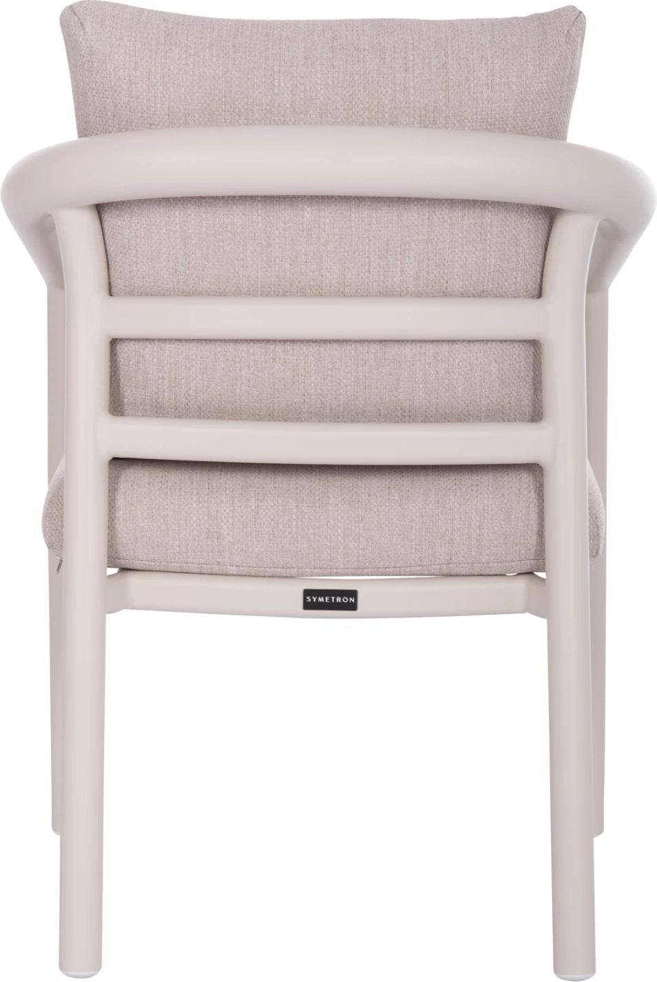 Karrige ngrënieje EUTOPIA, alumin krem e bardhë, stof OLEFIN bezhë, 62x66x78cm