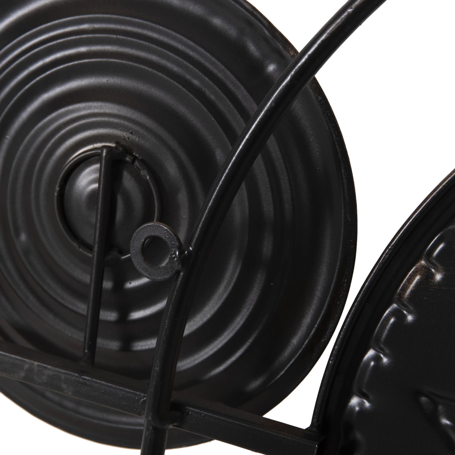 Orë muri metalike, ngjyrë gri, me tregues të zinj dhe numra të artë, FH4198, 117x49H cm