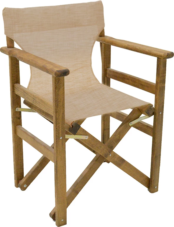 Pëlhurë profesionale e shpuar për karrige regjisori, ngjyrë ecru-bezhë