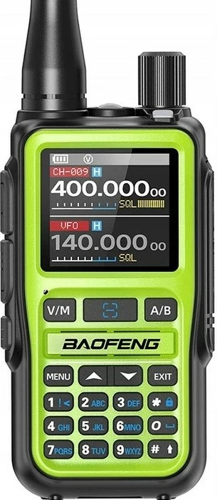 Radio komunikimi Baofeng UV-5R EU MINI me Bluetooth, USB-C, VHF/UHF, Gjelbër