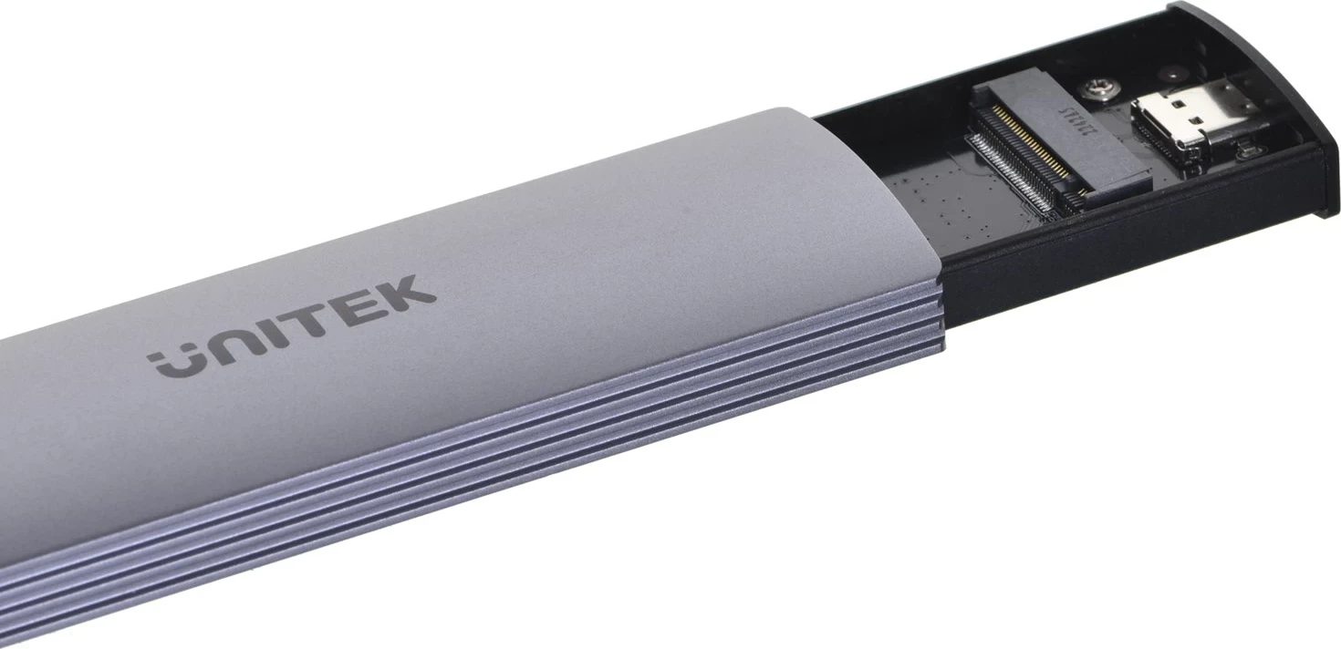 Kasë UNITEK M.2, USB 3.2 Gen2 Type-C, NVME/SATA SSD, Gri