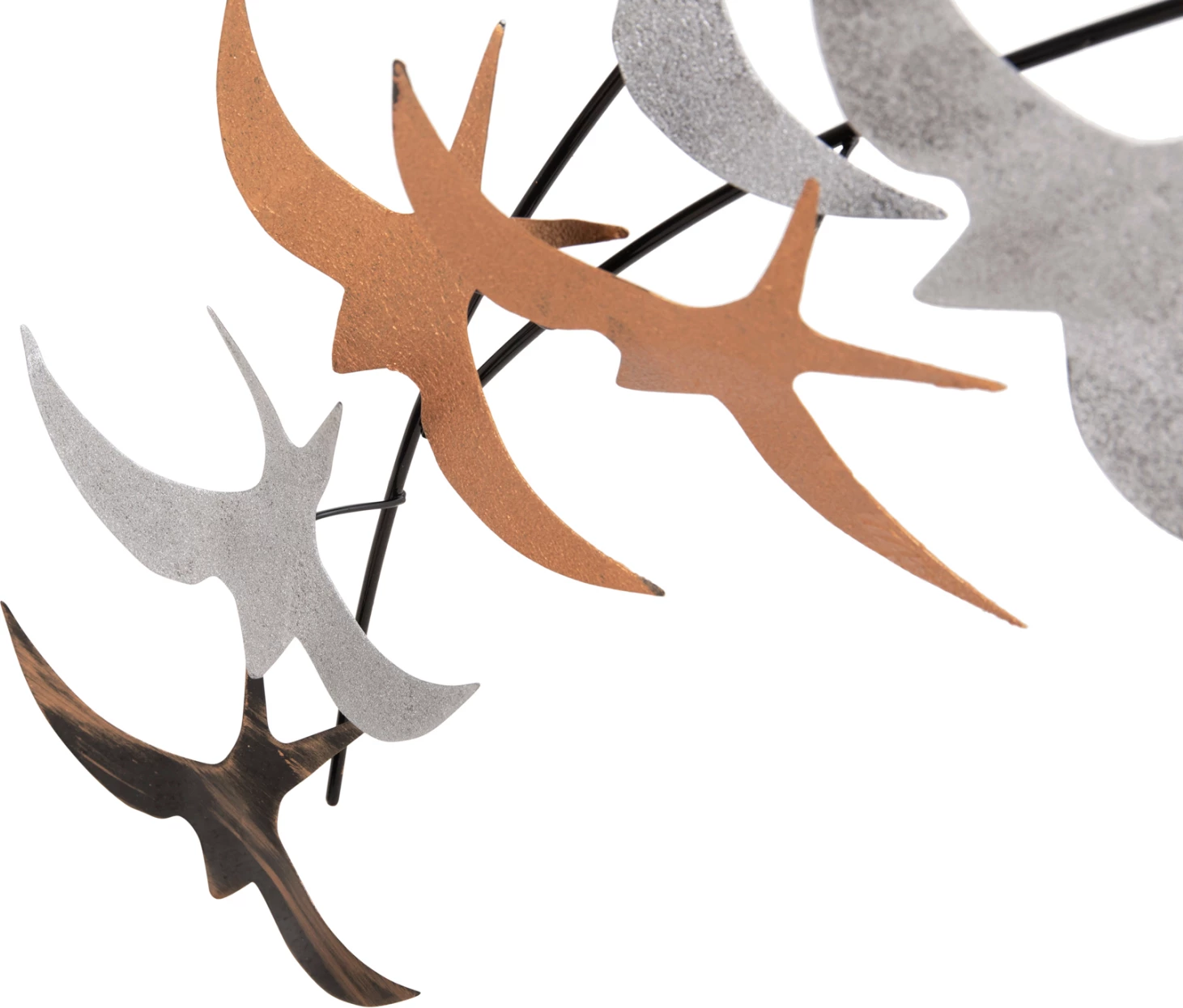 Dekor muror zogjsh, metal, shumëngjyrësh, FH4655, 131x11x70 cm