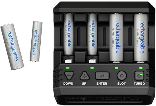 Karikues baterish SkyRC NC2200, 4 slote, AA/AAA, NiMH/NiCD, i zi