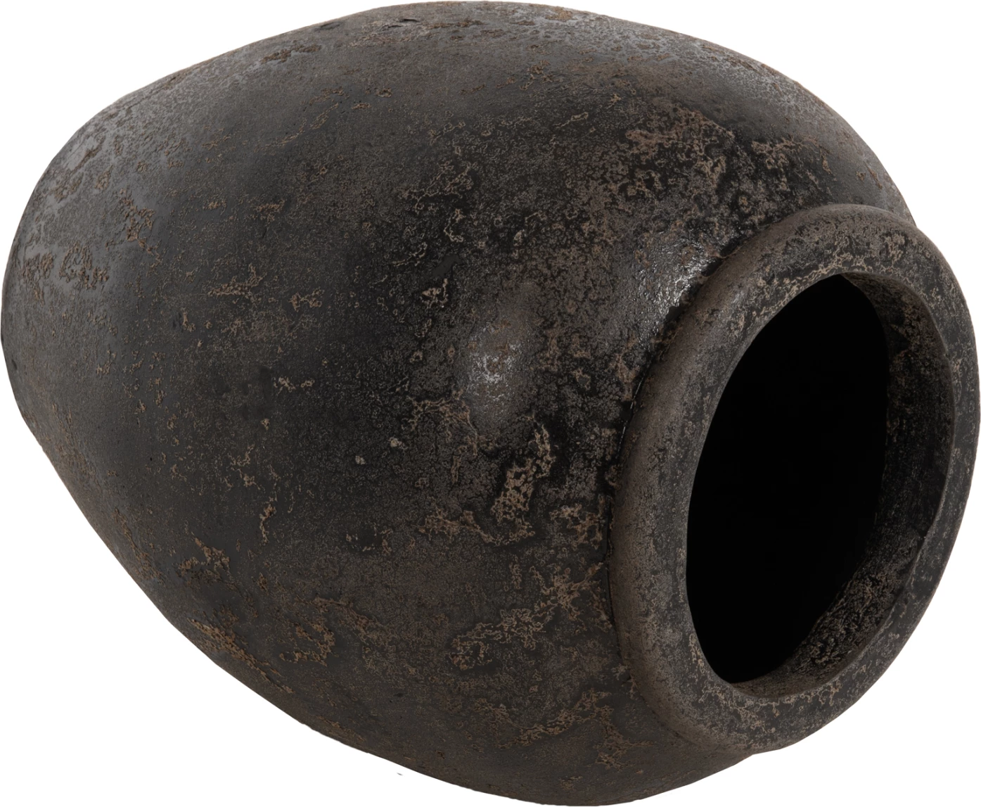 Vazo dekorative për dysheme SPARTA FH7928 terrakota, ngjyrë e zezë, Φ44x49H cm