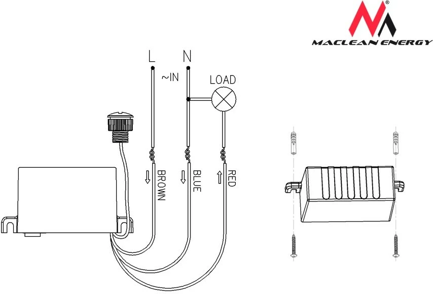 sensor muzgu i jashtëm, Maclean MCE34, 2000W, i bardhë