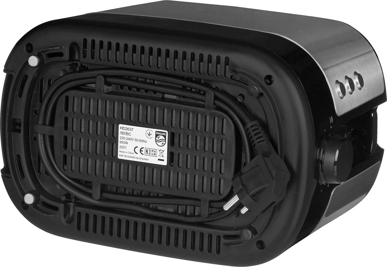 Tostier Philips Viva Collection HD2637/90, 2 feta, Inox/zi