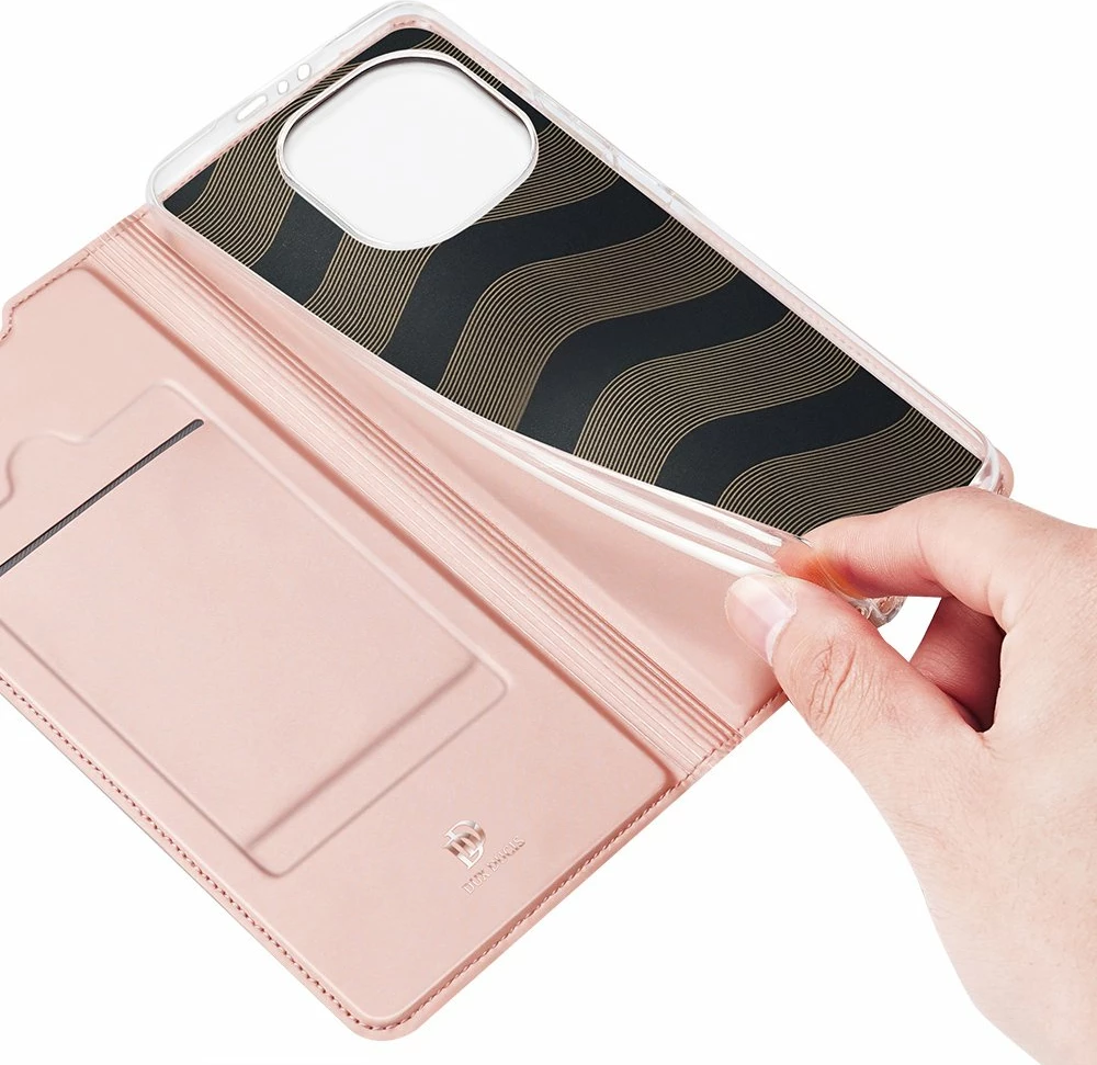 Mbështjellës Dux Ducis Skin Pro Bookcase për Xiaomi Mi 11 Pro, rozë
