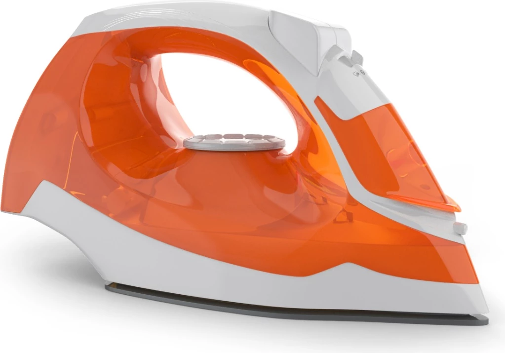 Hekur me avull Brock BSI 2012 OR 2400W, shollë qeramike, rezervuar 280 ml, portokalli/bardhë