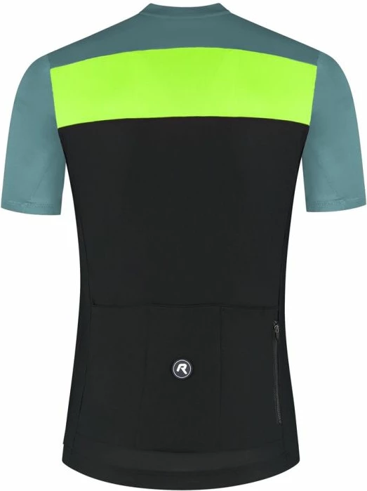 Fanellë çiklizmi për meshkuj Rogelli, zi-turkeze-verdhë