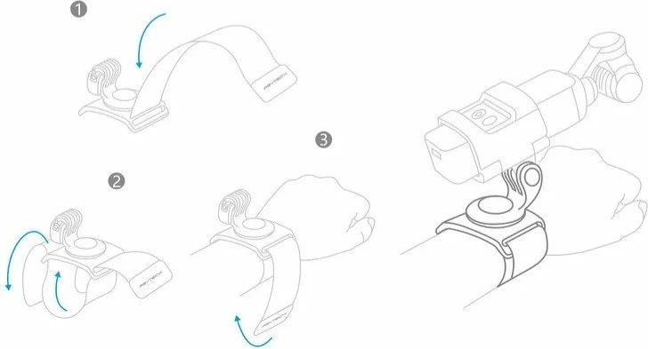 Mbajtës dore PGYTECH për kamera sportive dhe DJI Osmo Pocket, P-18C-024, i zi