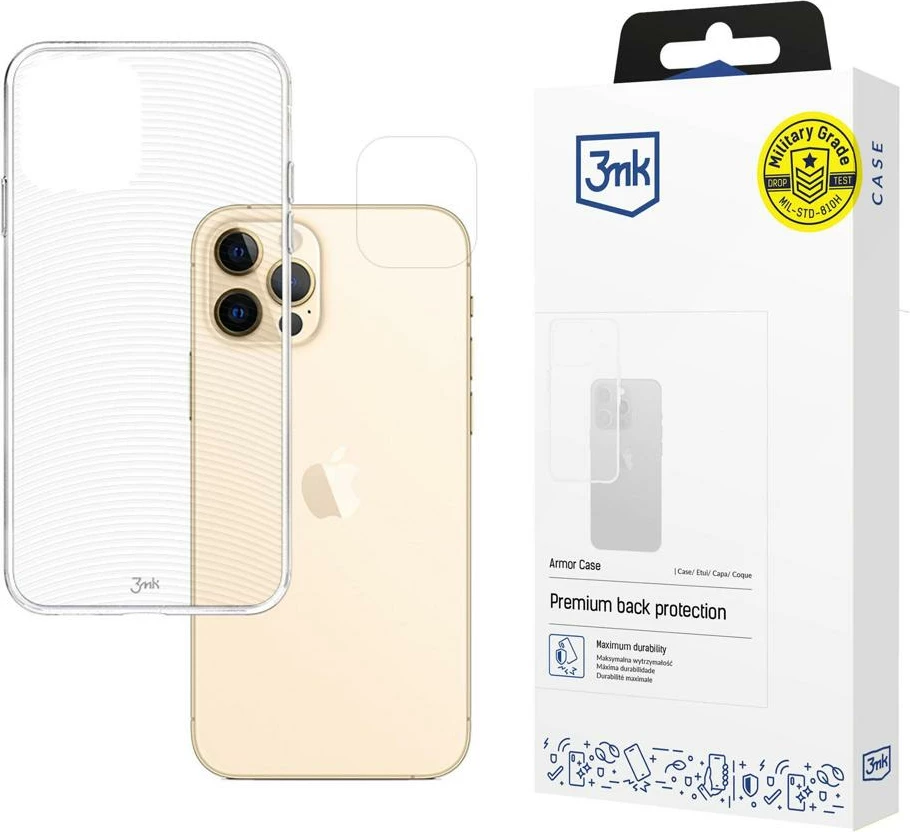 Mbështjellës 3mk Armor Case për iPhone 12 Pro Max, Transparent