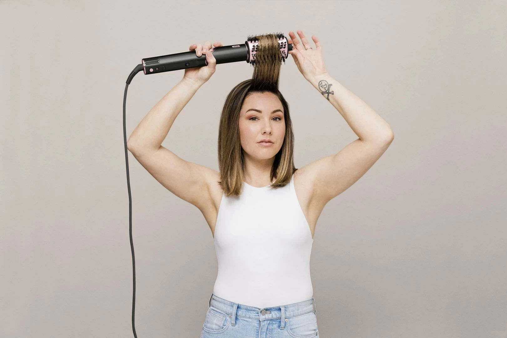 Stiluese për floke Multistyler Shark FlexStyle 5-in-1, 1400W, e zezë/ rozë