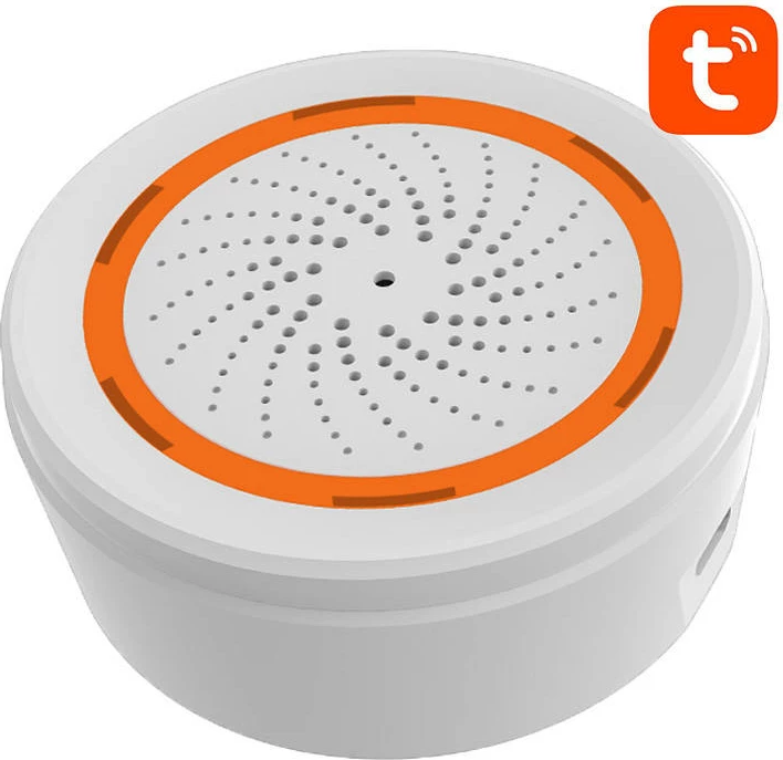 Alarm i mençur Neo NAS-AB02B, ZigBee, TUYA, i bardhë